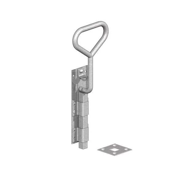 Birkdale Galvanised Gatemate Bow Handle Bolt 5/8" Shoot