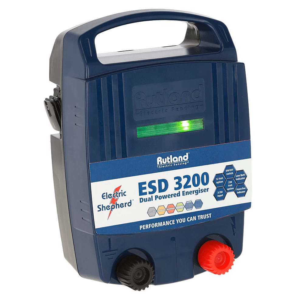 Rutland ESD 3200 Dual-Powered Electric Fencing Energiser