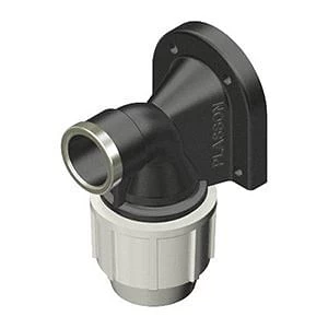 Plasson 25mm To 3/4" Plastic Wall Plate Elbow (7750)