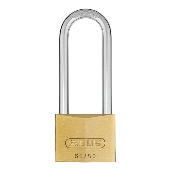 ABUS 65 Series Brass Carded Key Padlock 50mm (Pack Of 2)