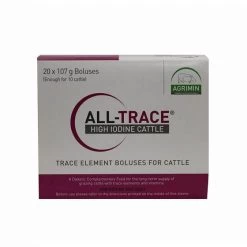 Agrimin All-Trace High Iodine Bolus For Cattle 107g 20 Pack