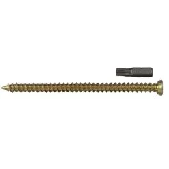 Forgefix Fixing & Fasteners Torx Head Concrete Frame Screw Zinc Yellow Passivated 7.5x152mm (Pack Of 100)