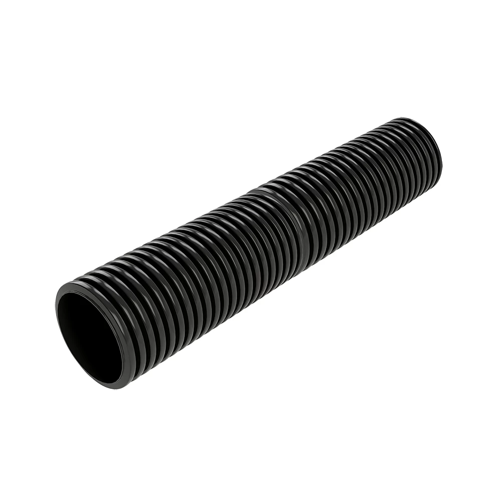 Cherry Pipes Twin Wall Non-Perforated Drainage Pipe With Connector 150mm X 6m