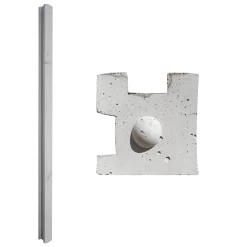 Concrete Fence Post 2-Way Slotted Corner Post 1.8m (L)