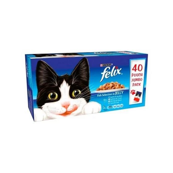 Felix Fish Selection Cat Food Pouch 40 Pack