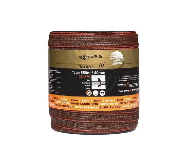 Gallagher TurboStar Electric Fencing Tape 40mm Terra 350m