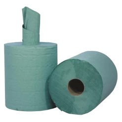 PRO Tufcel Dairy Wipe Green Centrefeed 2-Ply Roll 140m