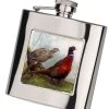 Bisley Square Pheasant Hip Flask 6oz