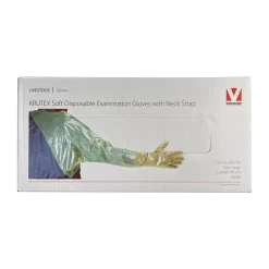 Kruuse Krutex Shoulder Length Soft Green Disposable Examination Gloves (Box Of 50)