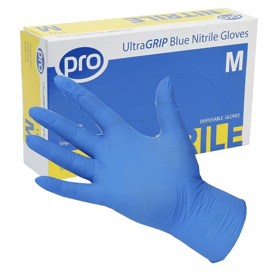 PRO UltraGRIP Nitrile Gloves Blue (Pack Of 100)