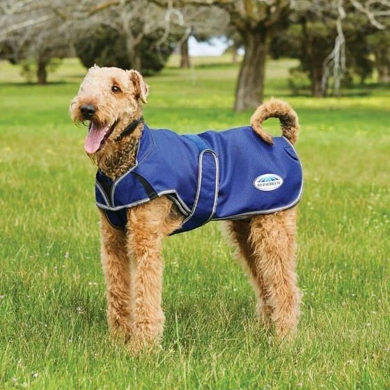WeatherBeeta ComFiTec Premier Duo Deluxe Dog Coat Dark Blue/Grey/White